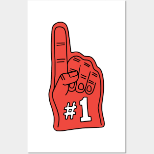 Red Foam Finger Sports Posters and Art